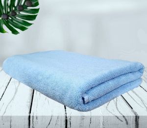 Rekhas Premium Cotton Bath Towel, Super Absorbent, Soft & Quick Dry, Light Blue Colour