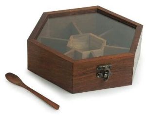 hexagonal spice box