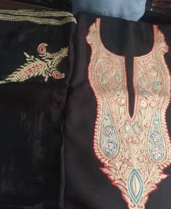Ladies Black Kashmiri Silk Suit
