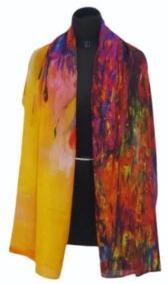 ladies multicolour pure silk stole