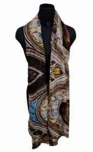Laides Party Wear Printed Silk Stole