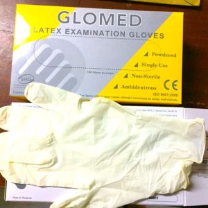 GLOMED LATEX EXAMINATION GLOVES