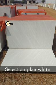 Plain White Marble Slab