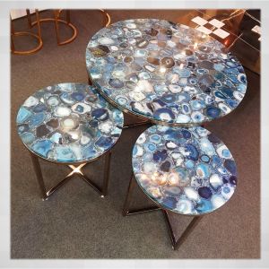 Agate Stone Round Dinner Center Table Top