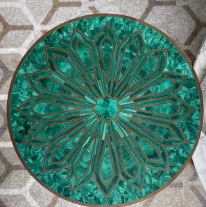 Malachite Brass Table Top