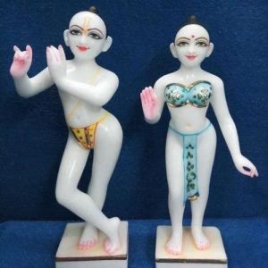 Marble Iskcon Radha Krishna Statue