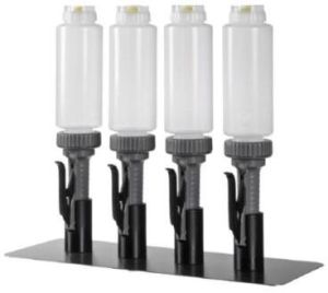 liquid fifo portion controlled sauce dispenser