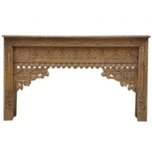 Light Brown Hand Carved elegant Hall Table