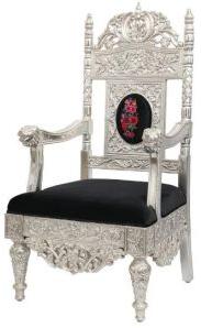 Silver Antique Carved Chair