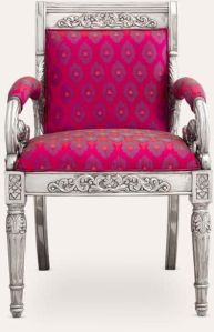 Silver Coated Maharaja Chair