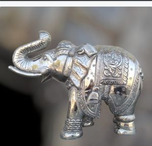 Silver Plated Elephant Statue