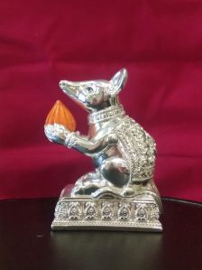 Silver Plated Mushak Statue