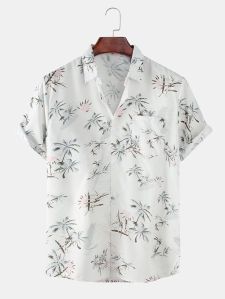 Men aloha half sleeve printed shirts