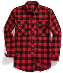 Mens flannel cotton check shirts