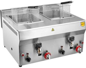 Double Tank Gas Deep Fryer