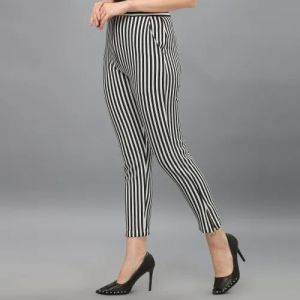 Ladies Stripe Silk Pant