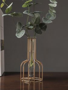 Iron Flower vase With Glass Tube