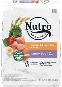 Nutro Chicken & Brown Rice Dry Dog Food for Senior Dog, 13lb