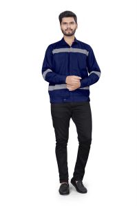 240 Gsm Mens Cotton Full Sleeve Safety Industrial Jacket