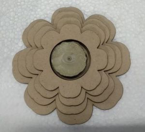 Brown Round MDF Diya