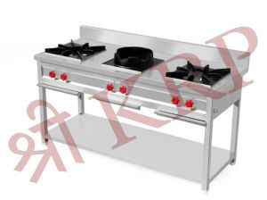 Triple Burner Square Jali Gas Range