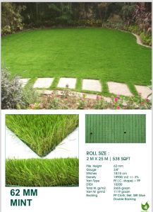 62 Mm Straight Mint Artificial Grass