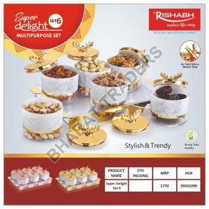 Plastic Dry Fruit Jar With Tray
