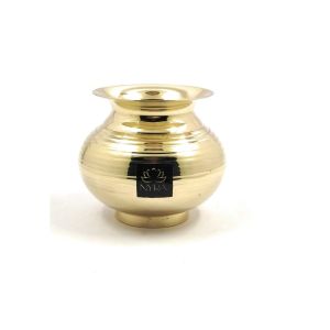 NYRA Peetal Brass Designer, Glossy Finish Heavy Water Storage Lota