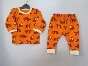 Orange Printes Boys Kids Night Wear