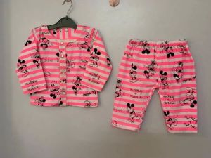 Pink Girls Kids Night Suit