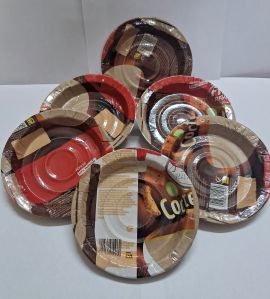 PLATE PRINT 6.5 Inch (Pack of 100) (Disposable Paper Plate- Print- Multicolor)