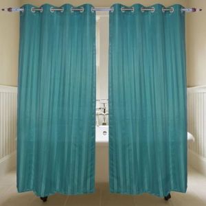 Cotton Blue Plain Hospital Curtain