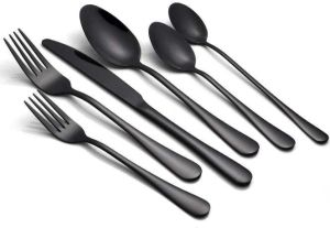 Dawn Black Stainless Steel Cutlery Set