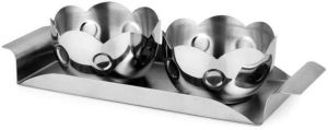 Stainless Steel Munching Bowl with Tray