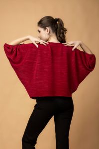 Ladies Solid Red Top