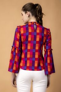 Ladied Check Top