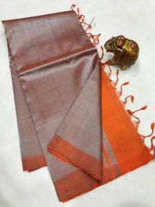 Mangalagiri zari lines saree