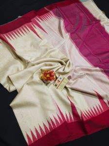 Handloom silk temple saree