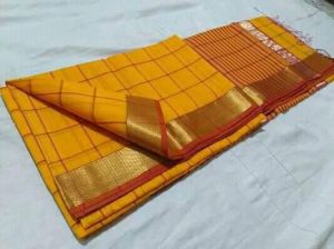 Maheshwari Handloom Silk Cotton Checks Saree