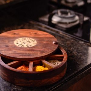 Wooden Spice Masala Box