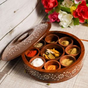 Wooden spice Masala boxes