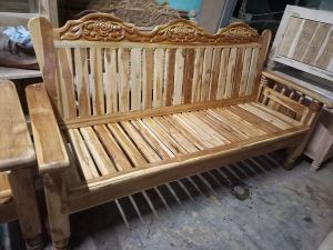 Rectangular Wooden Sofa
