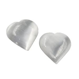 Selenite Heart Stone