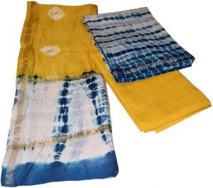 Unstitched Cotton Chanderi Silk Suits