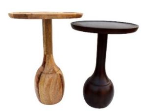 Wooden Drink Table Set of 2 Pcs