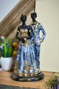 Polyresin Standing Guldasta Couple Statue