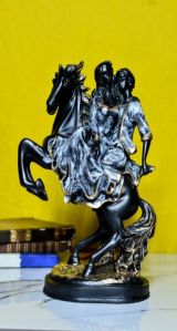 Polyresin Running Horse Couple Statue