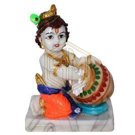 Marble Makhan Chor Bal Gopal Statue