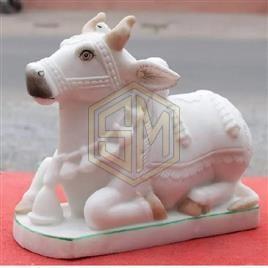 Marble Nandi Statue