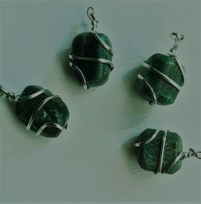 Green Jade Tumbled Pendant